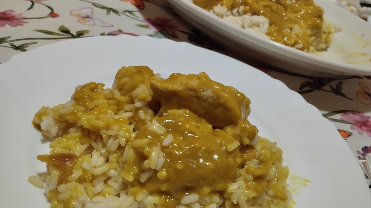 RISO CON POLLO AL CURRY! TENERO E DELIZIOSO! RICETTA FACILE E CREMOSA! 