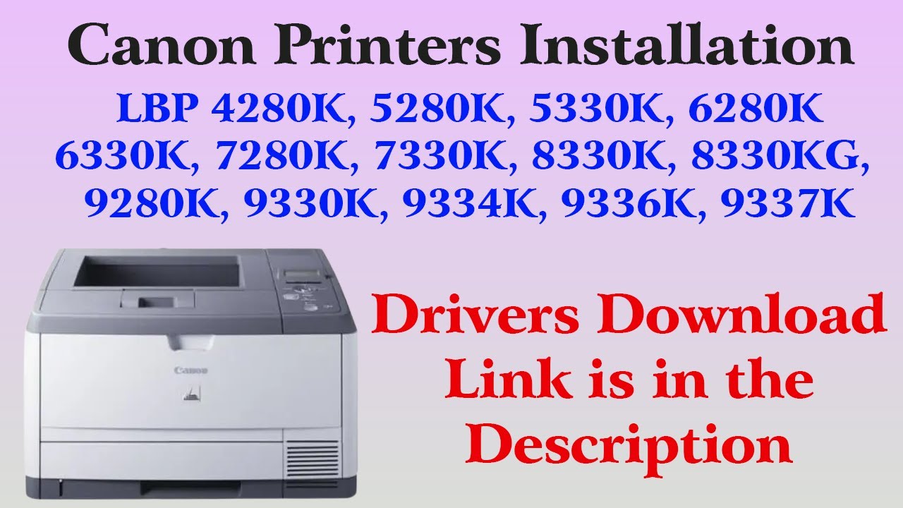Canon 6330K & 8330K Printer Installation on Windows 7–11 | LBP K Series Full Setup Urdu/Hindi