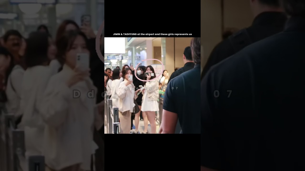 Jimin & Taehyung at the airport and these girls are us 😂 #bts#jimin#taehyung#vmin#ddaengbts#kpop