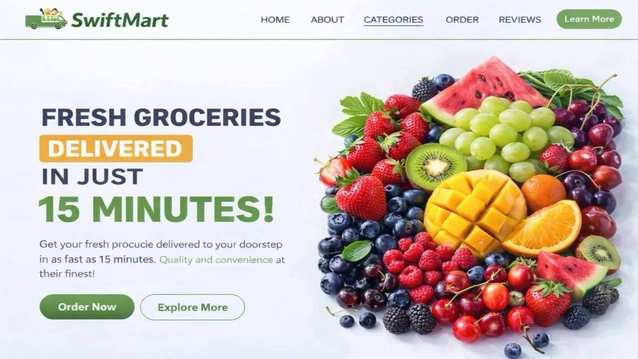 Build This Modern Grocery Website with HTML & CSS  |  Step-by-Step Tutorial