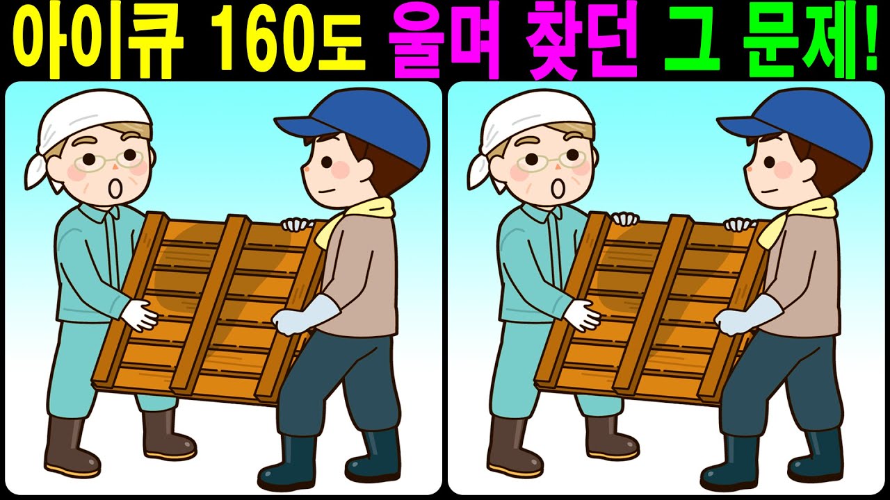 【틀린그림찾기/치매예방】 아이큐 160도 울며 찾던 그 문제! 【다른그림찾기/두뇌운동】