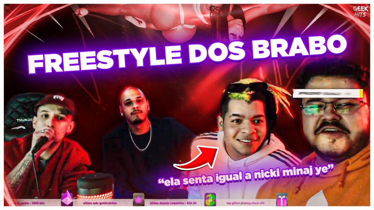 LUCAS A.R.T. MHRAP E GABRIEL RODRIGUES FAZENDO FREESTYLE AO VIVO NA LIVE DO PEDRO QUALY - GEEK HITS
