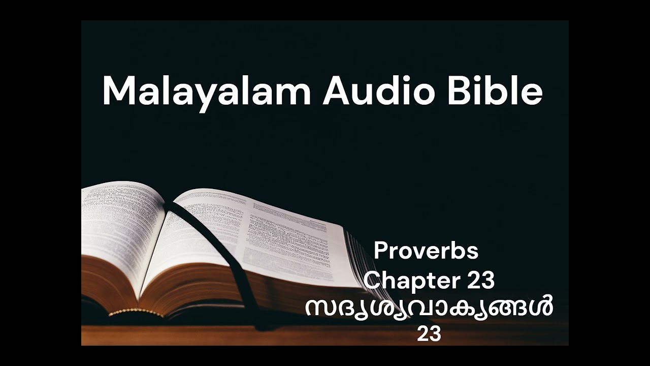 Malayalam Audio Bible /  Proverbs Ch23 / മലയാളം ഓഡിയോ ബൈബിൾ / സദൃശ്യവാക്യങ്ങൾ 23