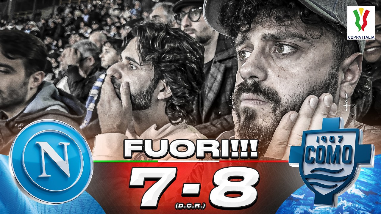 ❌ FUORI!!! NAPOLI 7-8 COMO (d.c.r.) | LIVE REACTION NAPOLETANI AL MARADONA HD