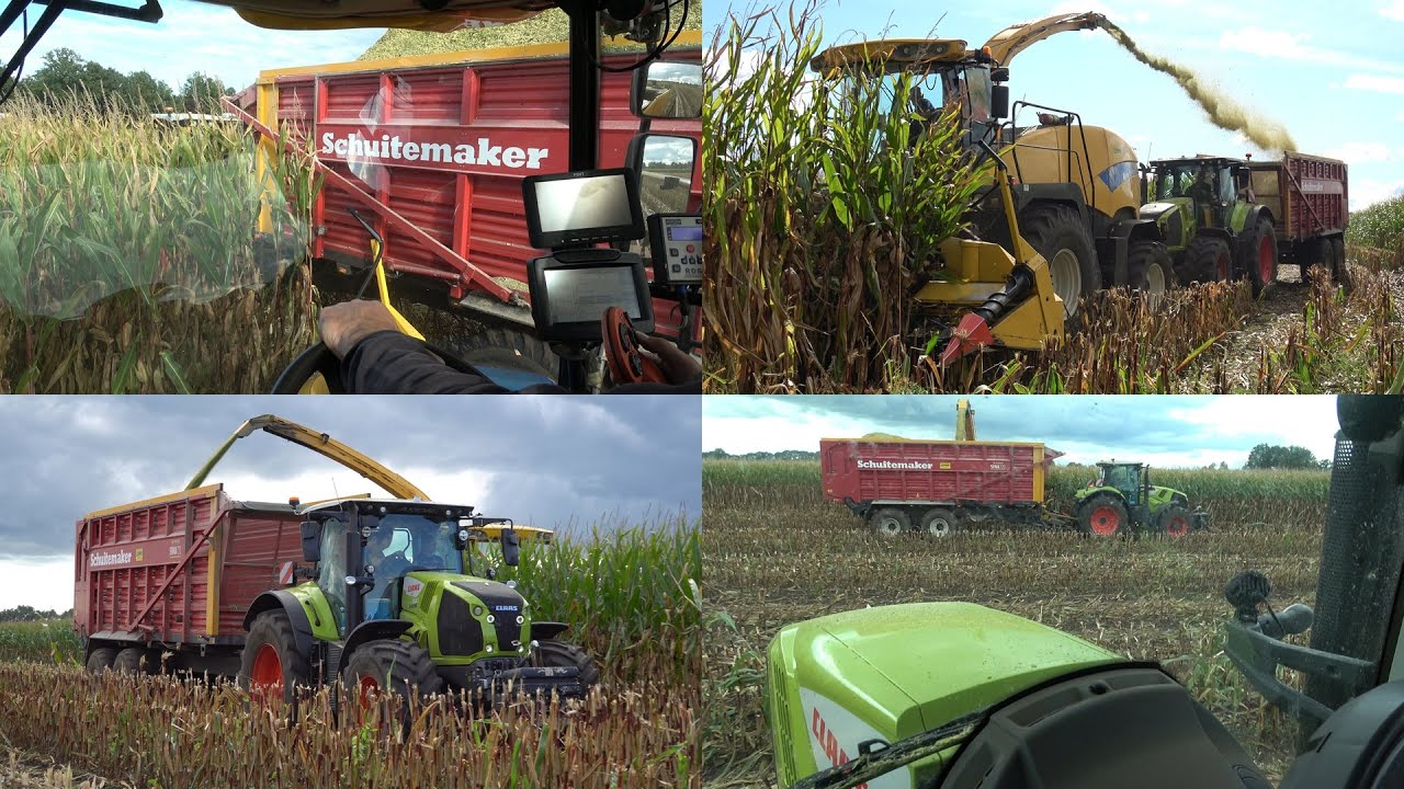 Mais hakselen en meerijden op Claas trekker en New Holland hakselaar met loonbedrijf Loman (2025)