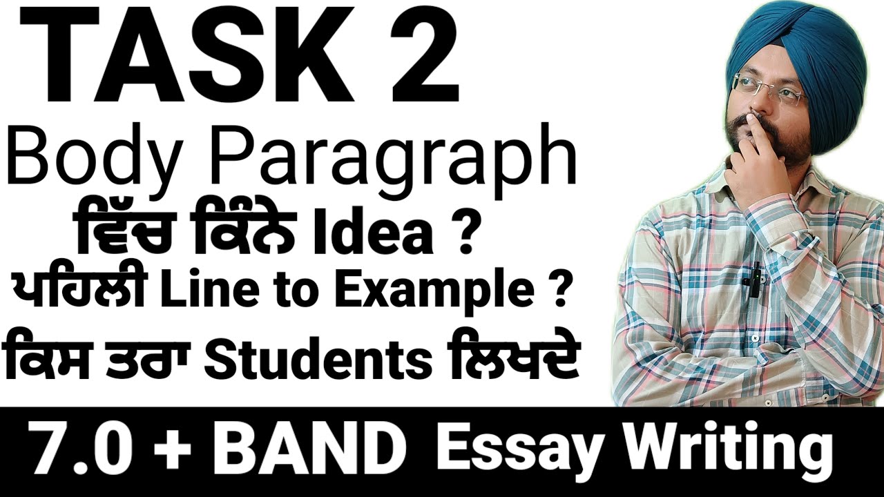 IELTS Writing TASK 2 Academic. How to write 7.0 + BAND Body Paragraph . All doubts will be cleared 🙏