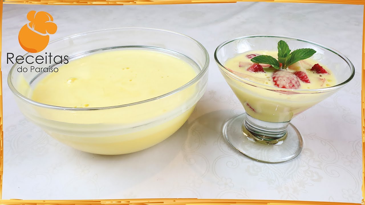 CREME INGLÊS (muito fácil de fazer e muito versátil) | 🍎  Receitas do Paraíso
