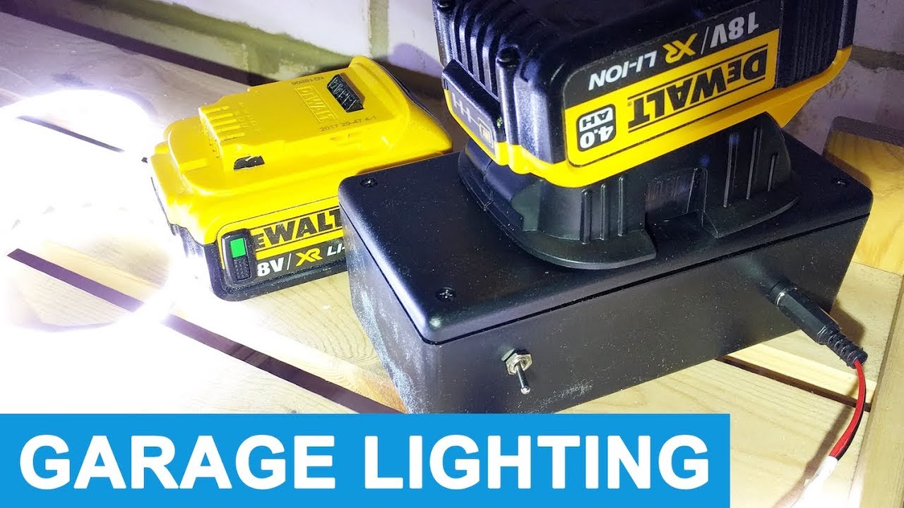 Battery Powered Garage Workshop Lighting