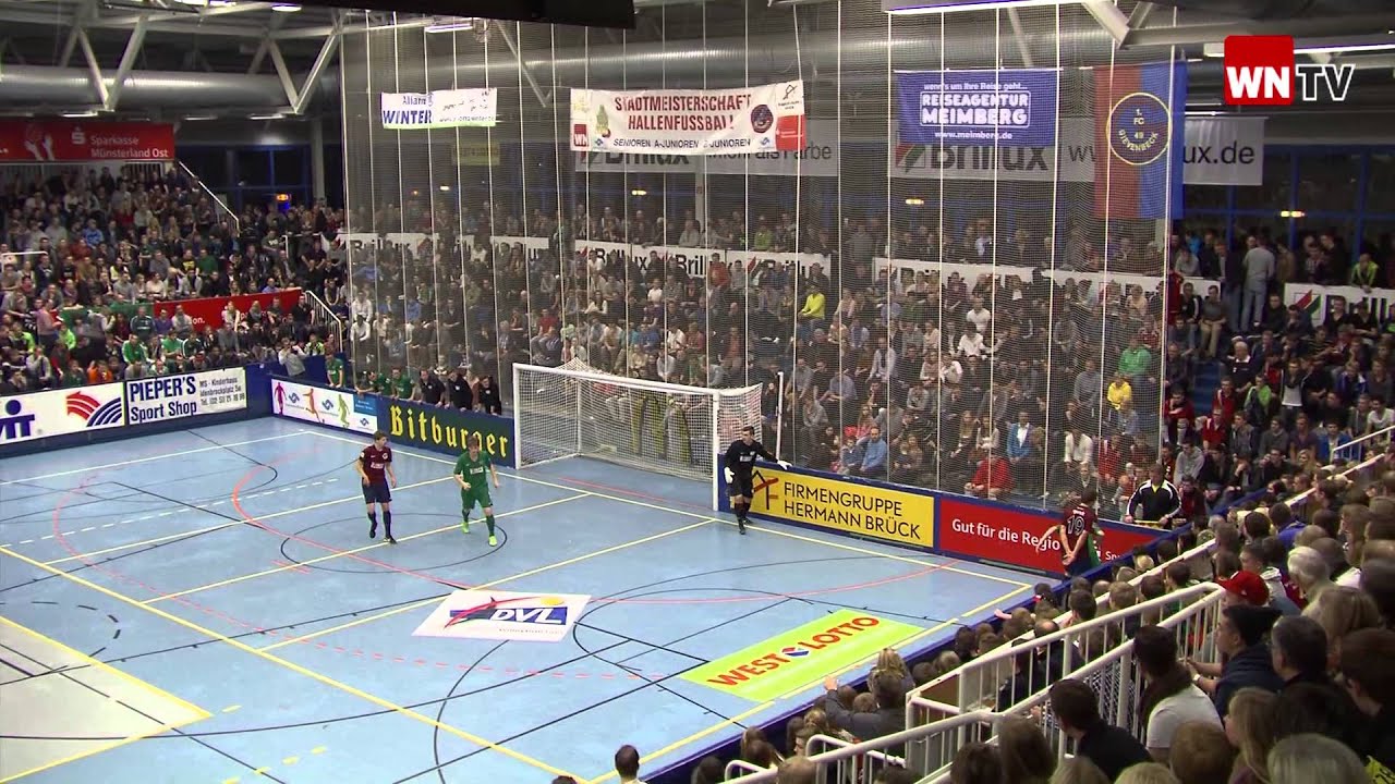 Halbfinale: 1. FC Gievenbeck - SC Preußen Stadtmeisterschaften Hallenfußball Münster 2012 WN-TV
