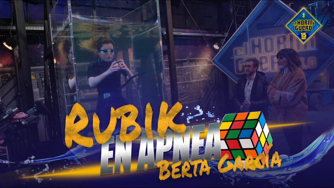 Berta García consigue superarse resolviendo un cubo de rubik a ciegas y en apnea! - El Hormiguero
