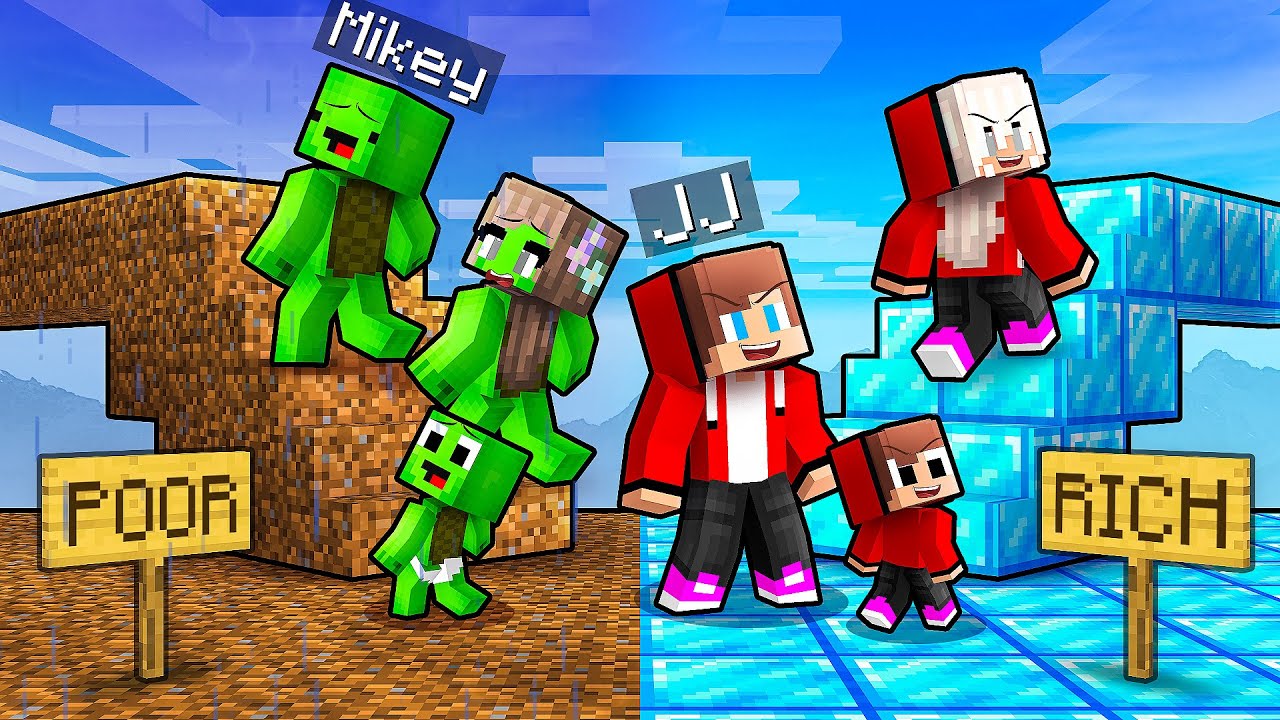 JJ and Mikey: POOR vs RICH Choose the Right Bridge Family Battle in Minecraft - Maizen