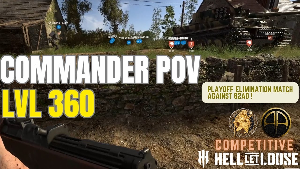 Hell Let Loose - Commander POV Helios vs 82AD - SMDM Pierre's Farm - HCA Playoffs -  FULL MATCH