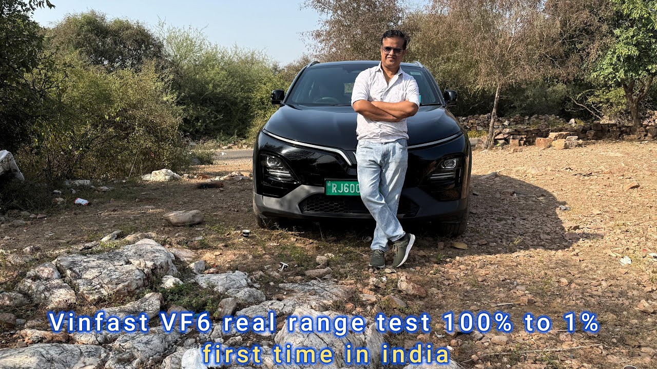 Vinfast VF6 real range test 100% to 1% first time in India (Part 1)