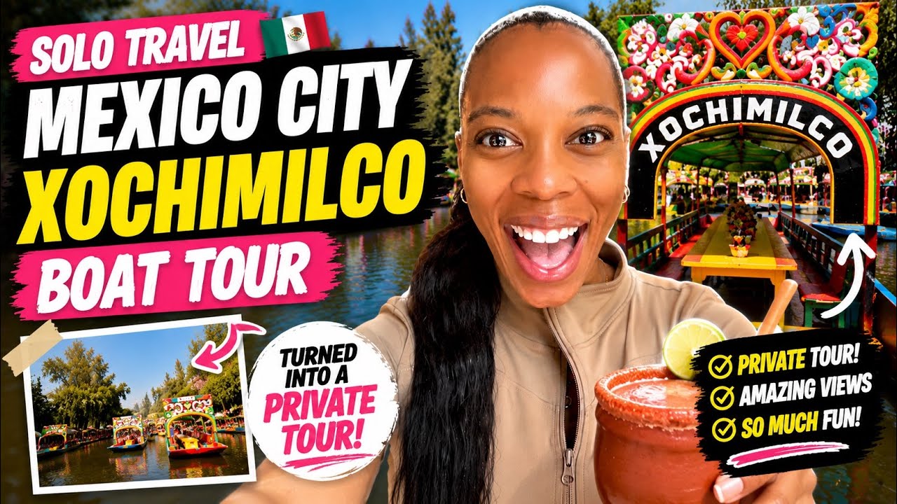Solo Travel Mexico City 🇲🇽 My Xochimilco Boat Tour Turned Into a PRIVATE Tour! 😱