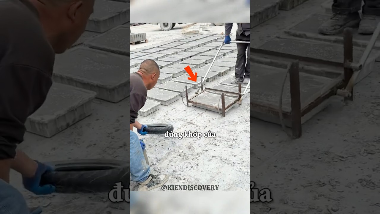 Cách ông chú lấy bê tông ra khỏi khay dễ dàng #shorts