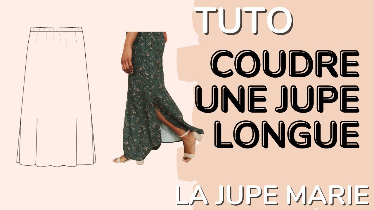 TUTO: coudre une jupe longue à fente (avec des poches) : la jupe Marie