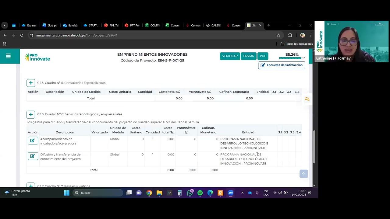 I Sesión de Consultas de Postulantes: StartUp Perú 13G
