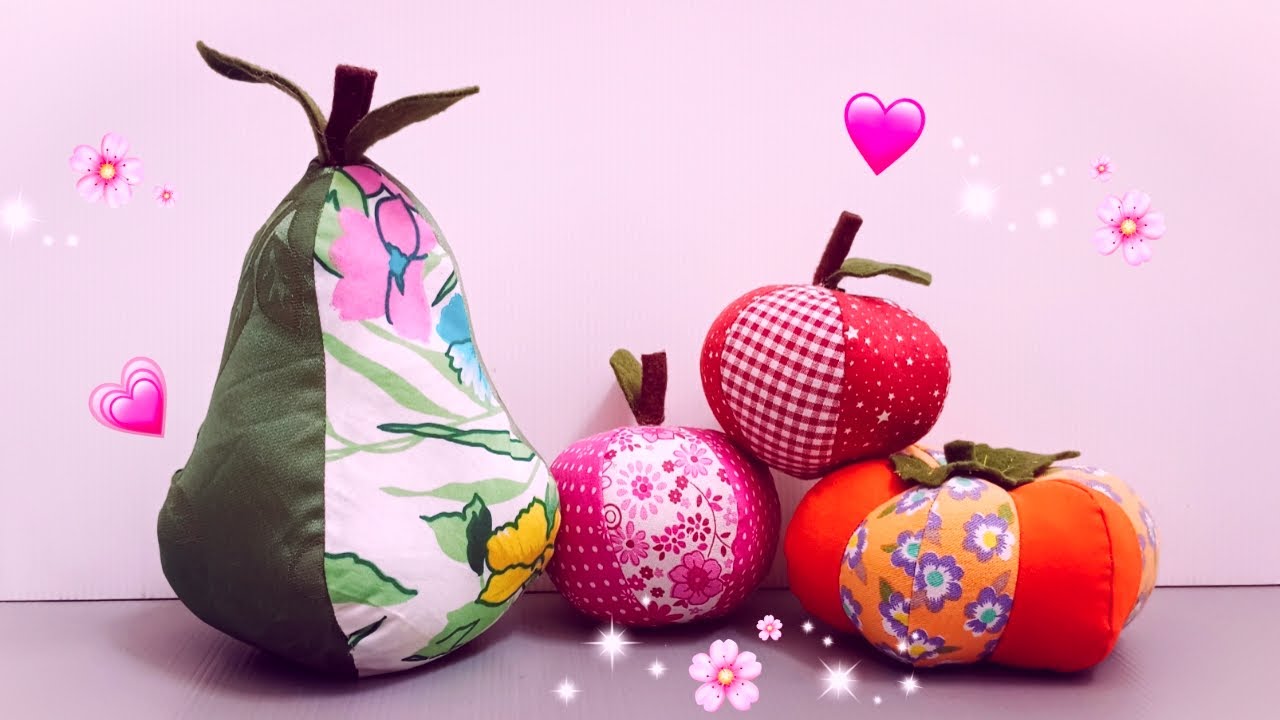 DIY How to Make Fabric Apple, Pear & Pumpkin | Free Pattern