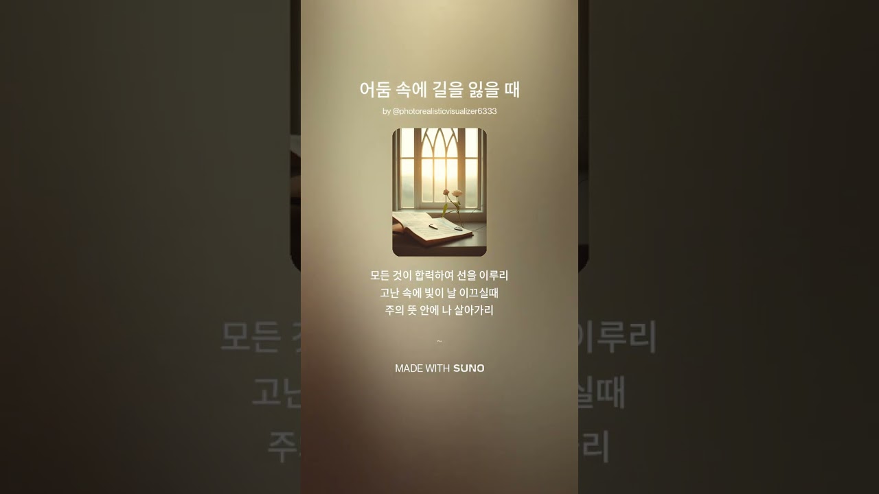 어둠 속에 길을 잃을 때 #힐링음악 #도전 #희망