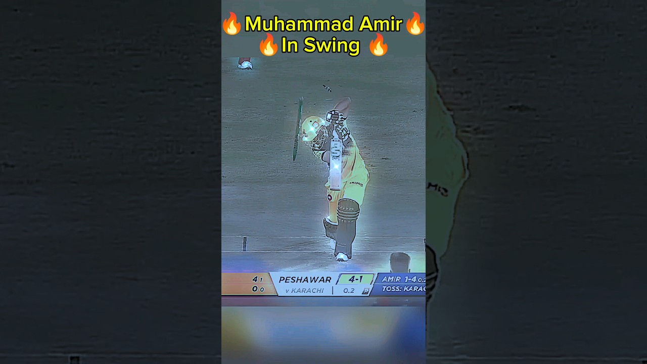 Muhammad Amir 🔥 in swing || Muhammad amir bowling #shorts