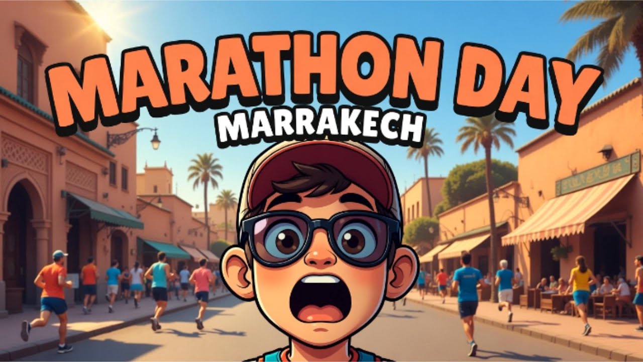 Marrakech Marathon Atmosphere 🇲🇦 | Street Ambience & Crowd Energy