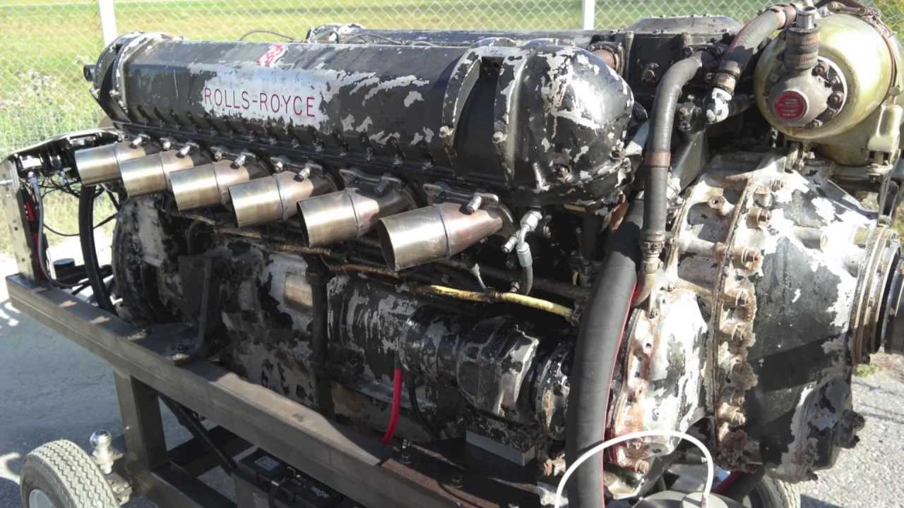 Rolls-Royce Griffon Mk58 V12 Engine run