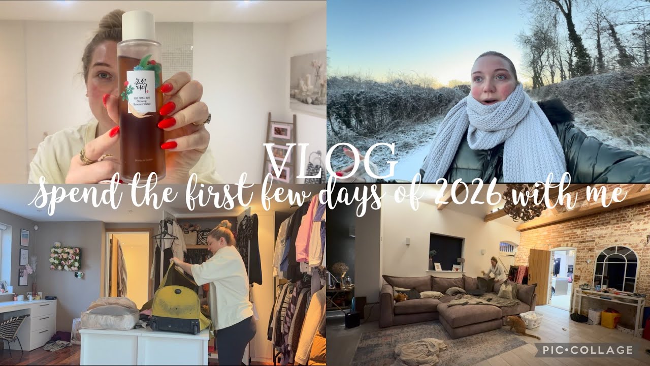 Spend the first few days of 2026 with me! Packing for holiday, recent skincare routine, winter days!