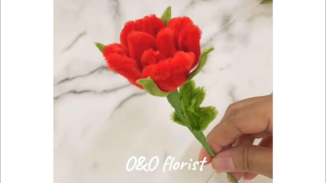 Diy กุหลาบดอกเล็กๆน่ารักจากลวดกำมะหยี่