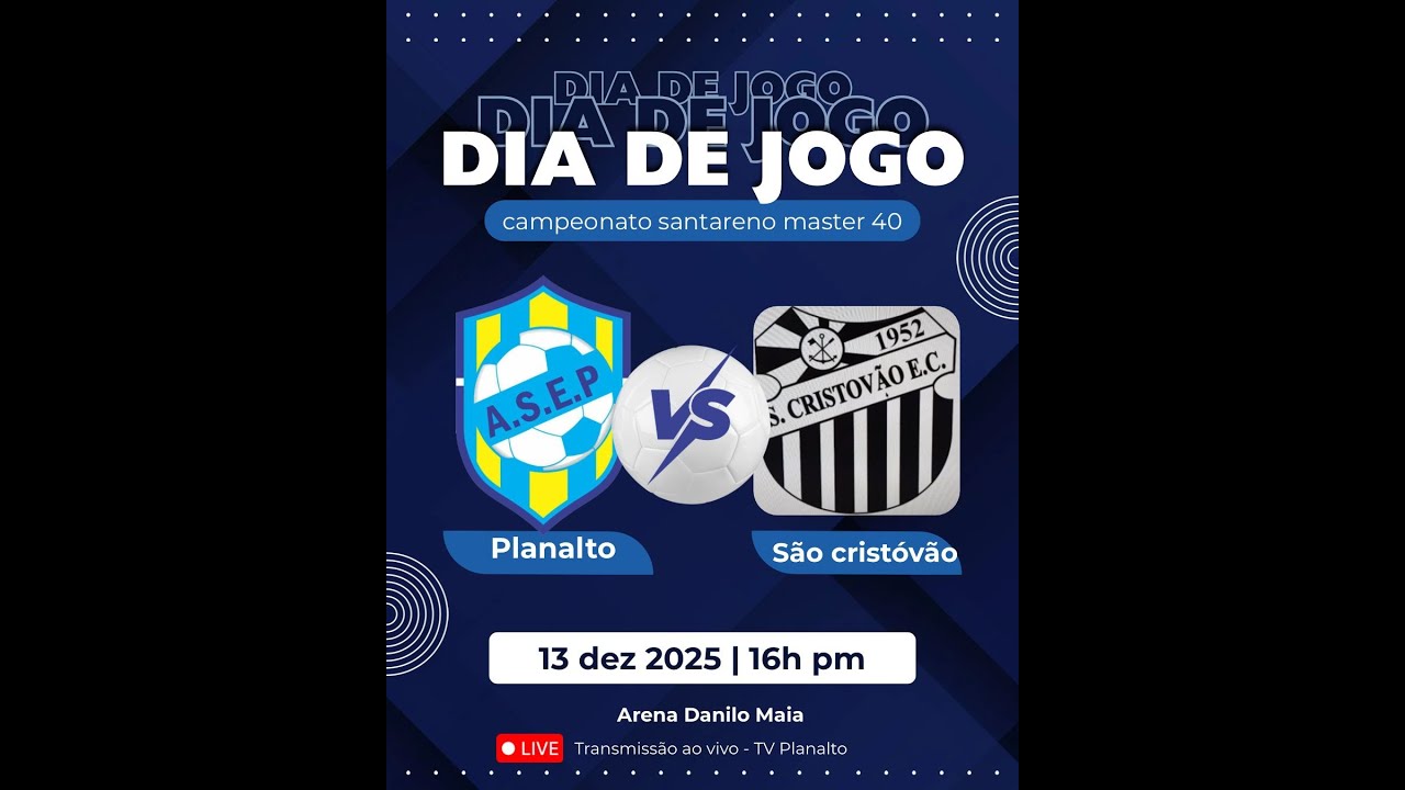 Planalto x S&atilde;o Cristov&atilde;o (Campeonato Santareno - Master 2025)