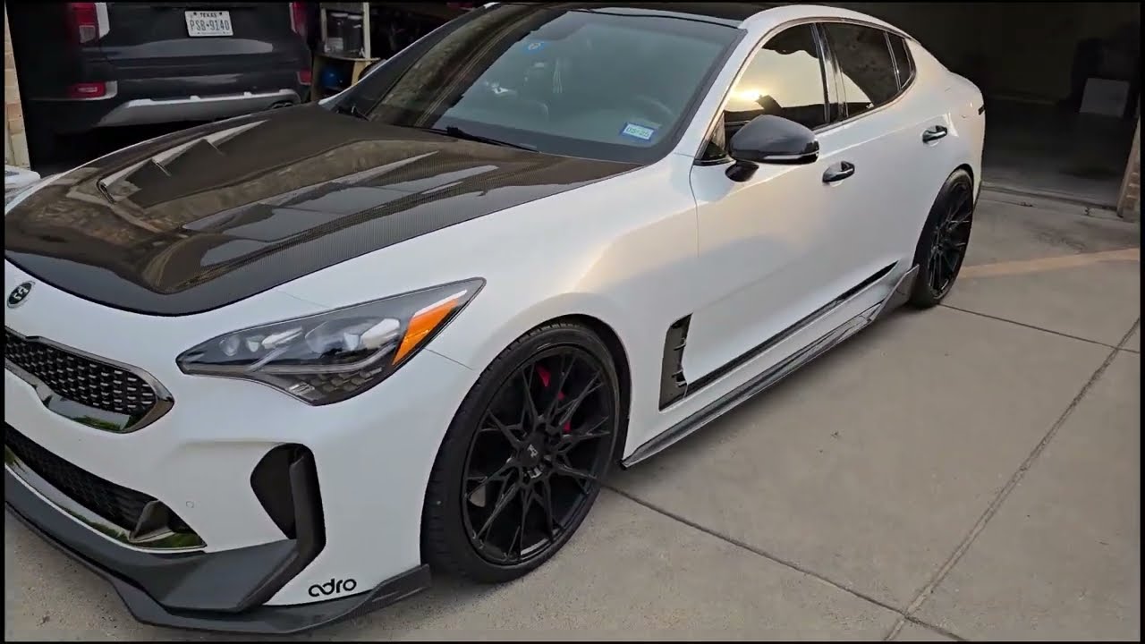 Kia Stinger Adro Final edition side skirts install!!