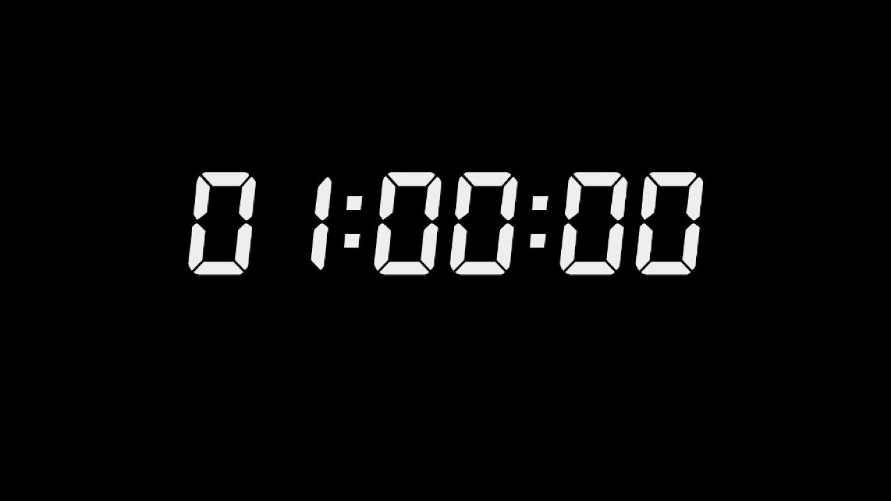 1 Hour Focus Countdown for ADHD | No Distractions | White Noise