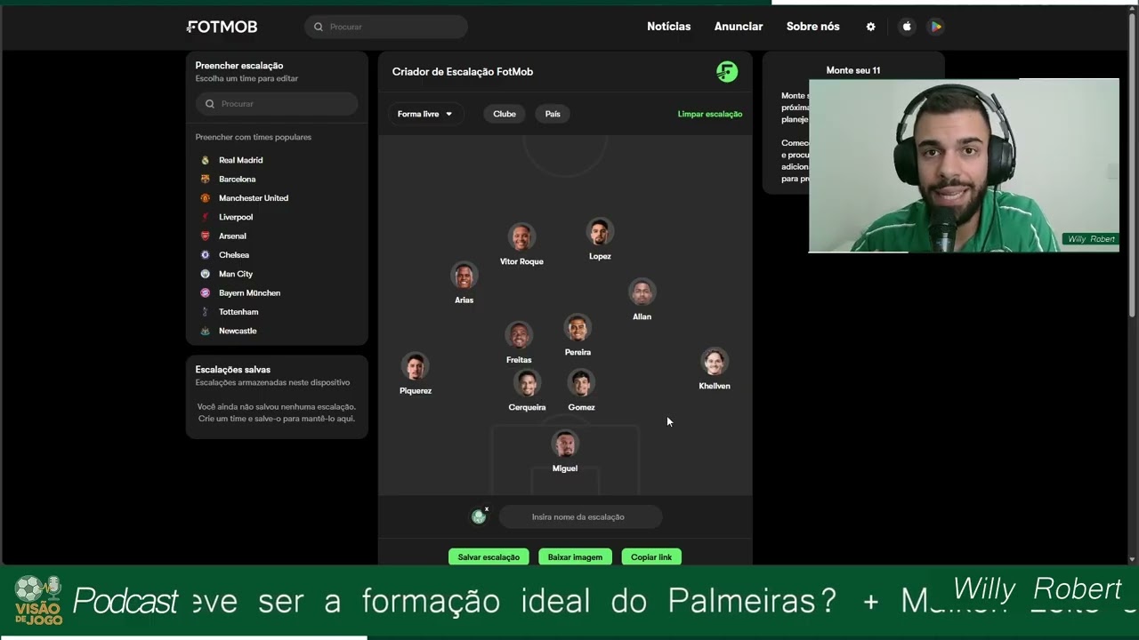 Como eu escalaria o Palmeiras com Árias e Allan | Corte #VisãodeJogoPodcast