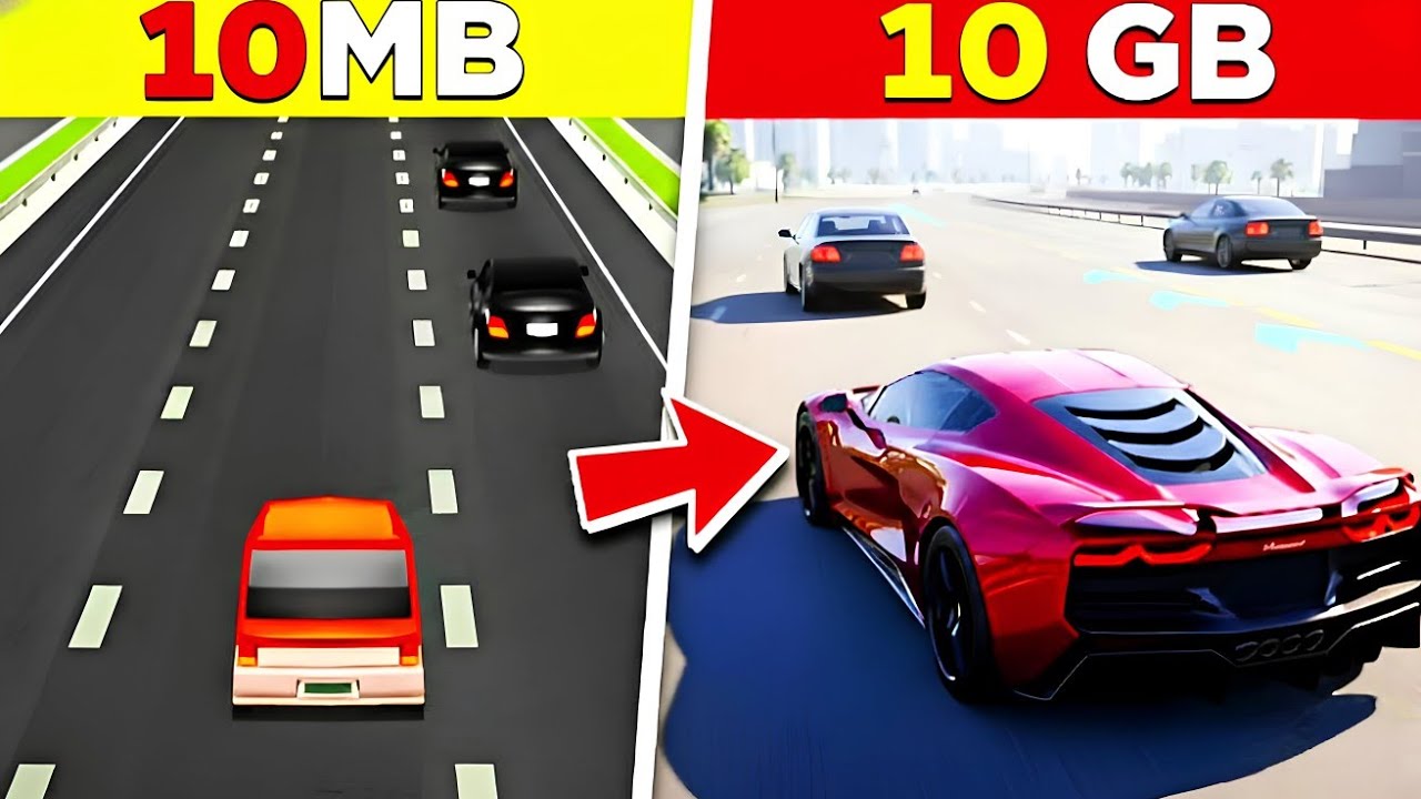 I Played 10MB to 10GB Car Racing Game From Playstore! 