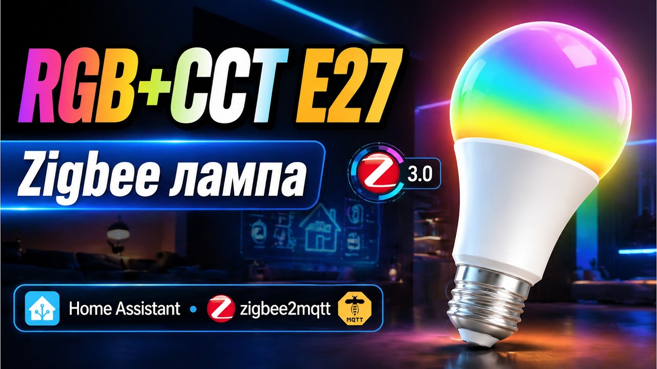 Żar&oacute;wka LED RGB+CCT do E27 ze sterowaniem ZigBee - recenzja, integracja z Home Assistant
