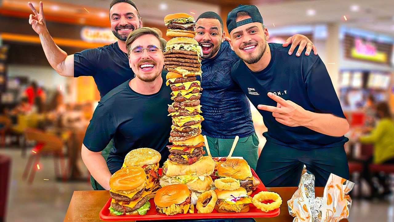 PEDI TODOS OS MAIORES BURGERS DA PRAÇA DE ALIMENTAÇÃO