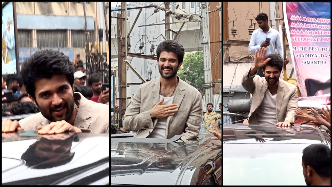 Kushi Movie 2023 | Hero Vijay Deverakonda grand entry at Sandhya 70mm Rtc X Roads Hyderabad#￼Kushi