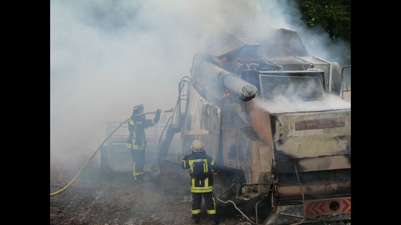 Mähdrescherbrand 2015 - [RIP Lexion 460]