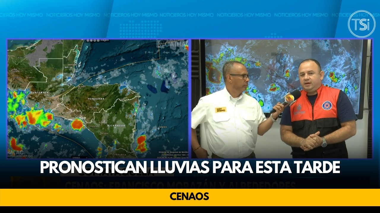 Francisco Morazán y alrededores registrarán lluvias esta tarde, según CENAOS