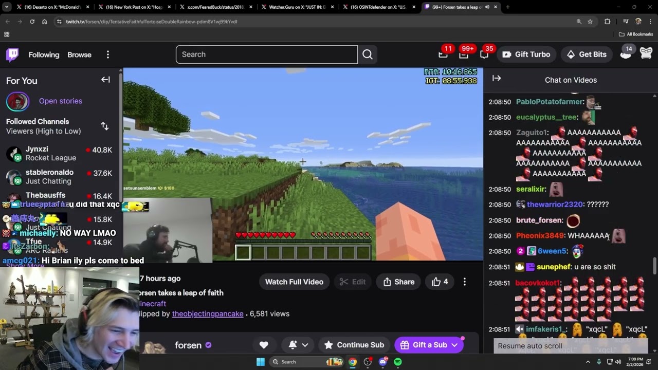 Forsen gets  WR But for the wrong thing...