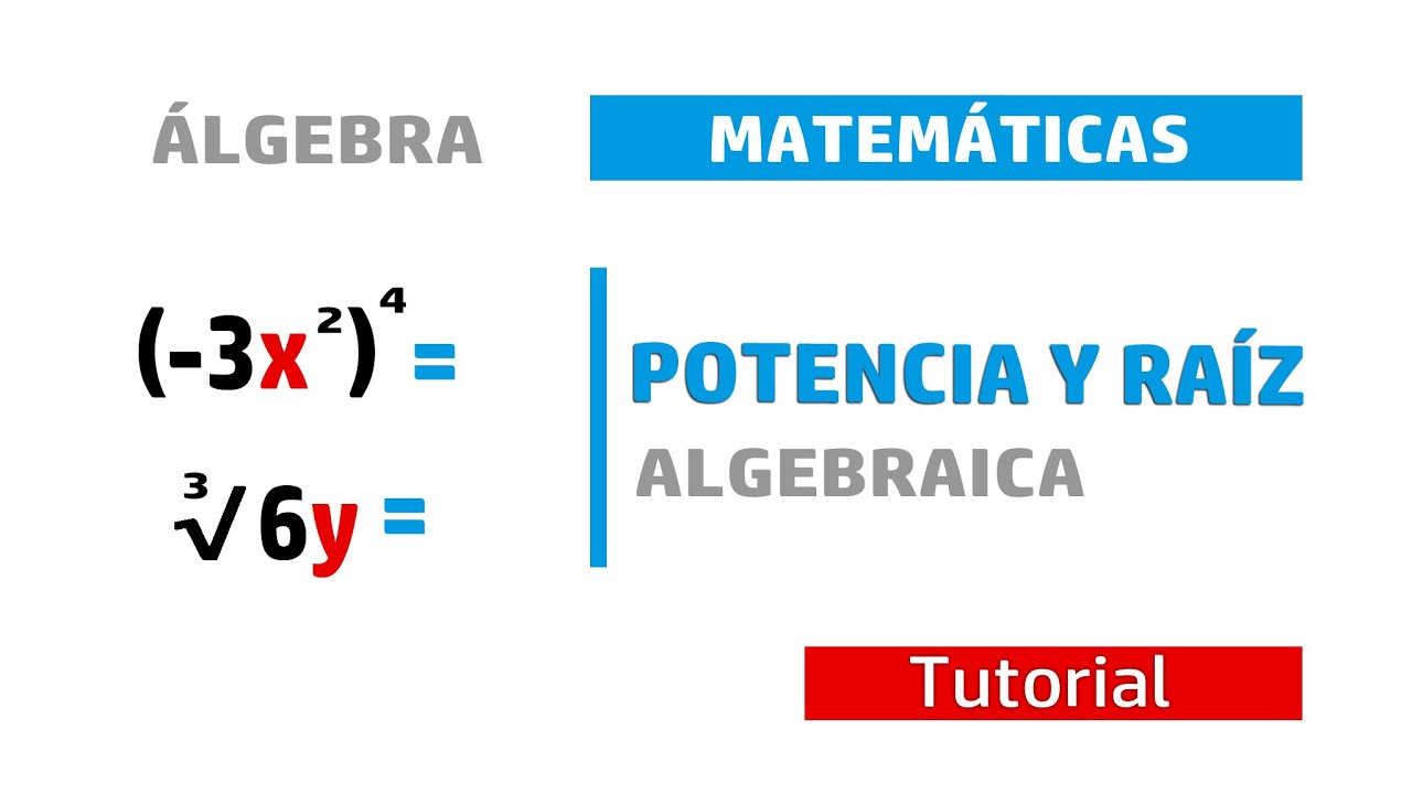 Potencia y raíz algebraica. (Tutorial)