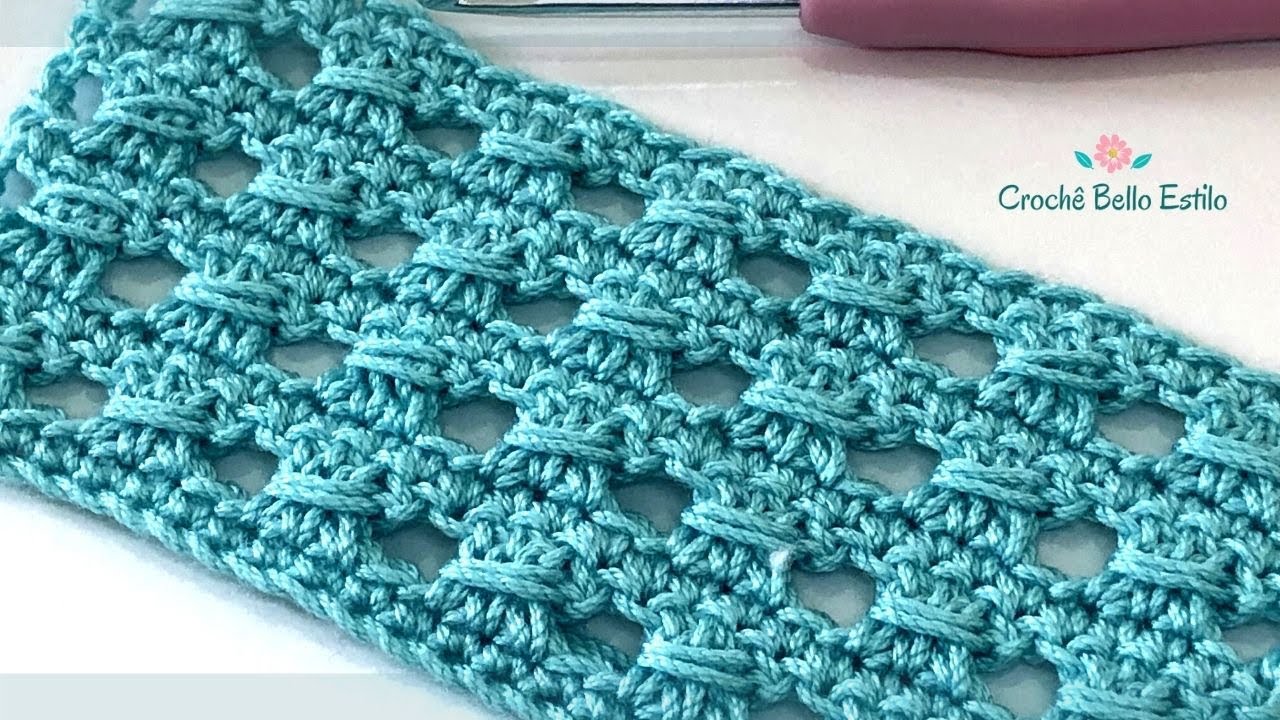 PONTO DE CROCHÊ PARA MANTA DE BEBÊ FACIL E LINDO #CrochetStitch #mantadecroche