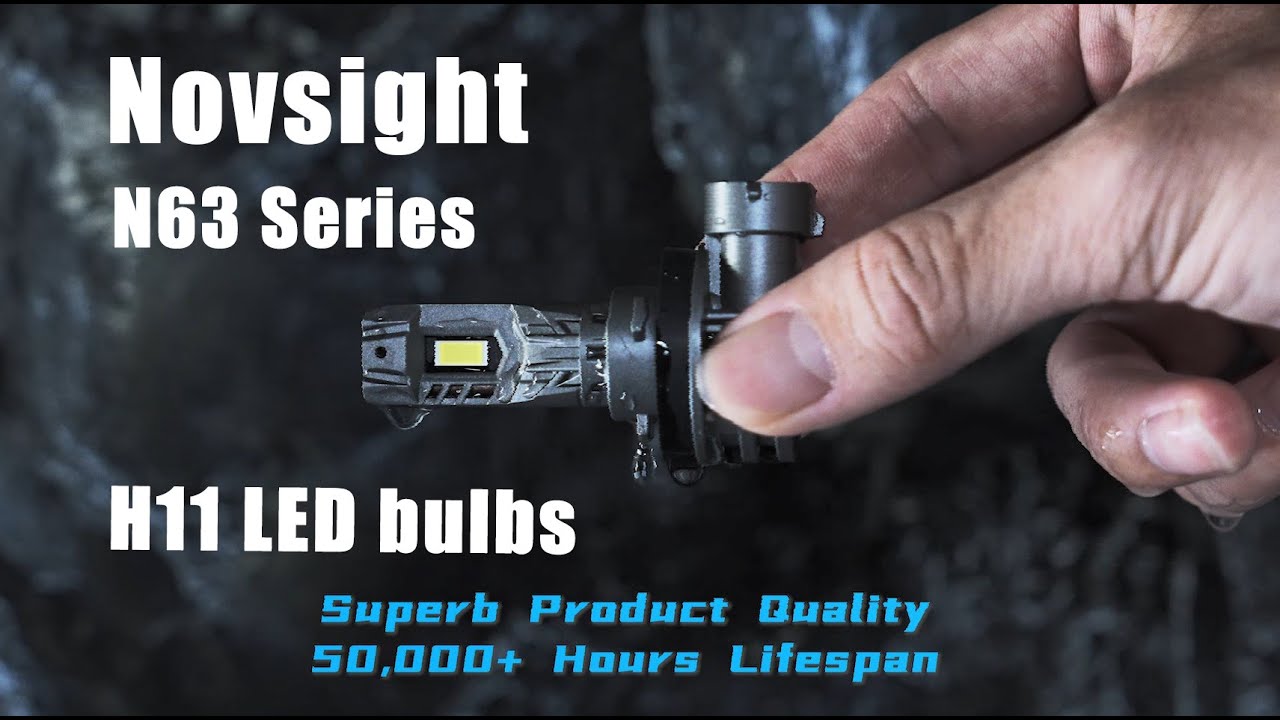 Novsight N63 Series H11/H8/H9 LED Bulbs Mini Plug N Play 1:1 Series