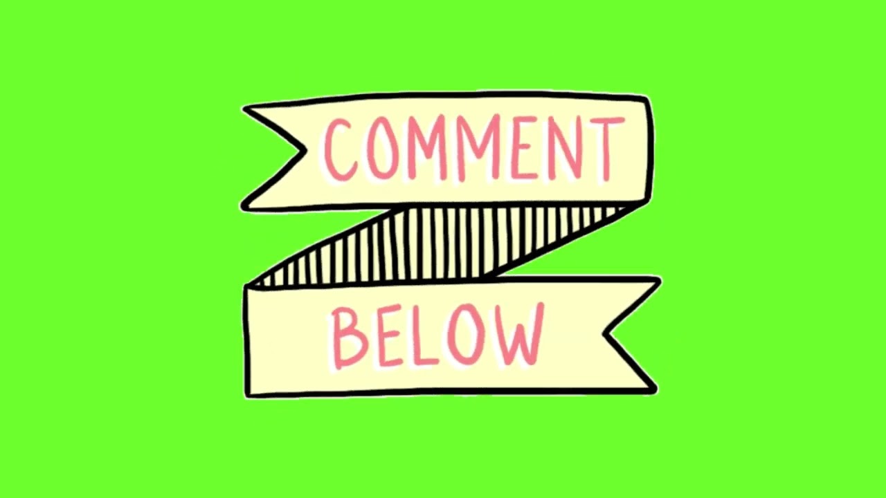 Green screen Comment button Free copyright