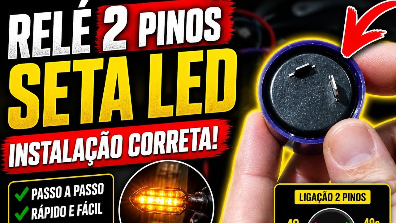 Como fazer instalação relê seta de led 2 pinos stallion