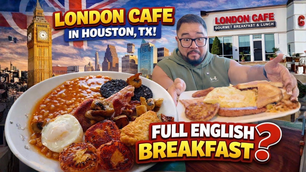 Я зашла в кафе London Cafe в Хьюстоне, чтобы позавтракать полным английским завтраком.