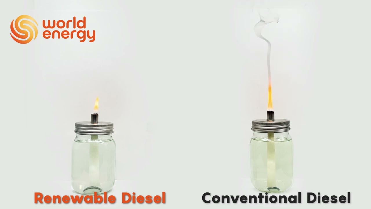 Renewable Diesel vs Conventional Diesel Burning Demonstration