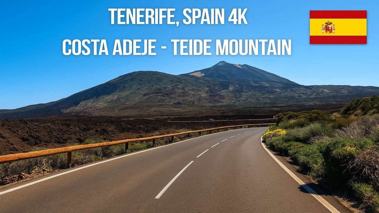 🚗 Scenic Drive in Tenerife | Costa Adeje → Teide Cable Car via Arona | Real-Time 4K Driving Tour 🌋