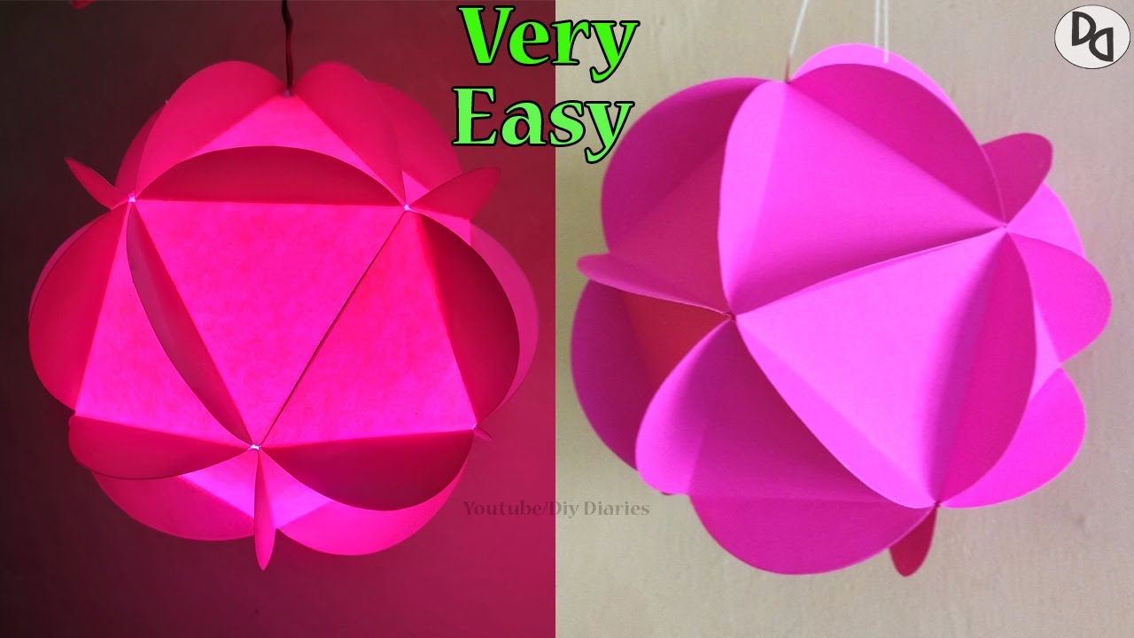 Super Easy Akash Kandil | Paper Kandil Making | Paper Lantern | Diwali Craft Ideas At Home