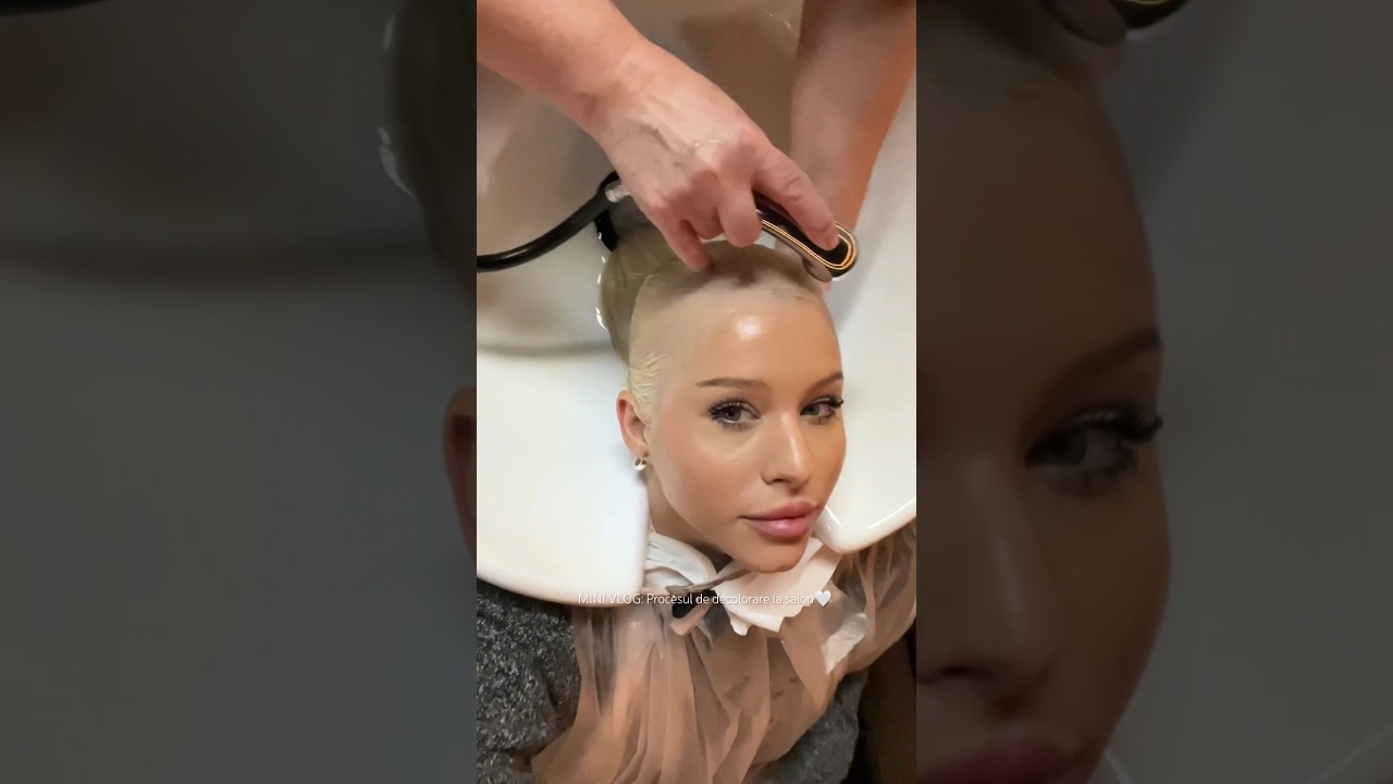 Procesul de decolorare la salon.🤍 #decolorant #blond #oxidant #nuantator #hairstyle #blonde