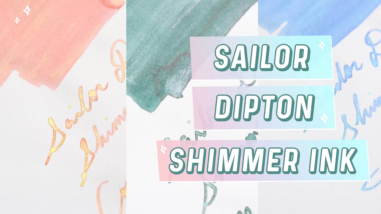 Swatch with Yoseka: Sailor Dipton Shimmer Inks